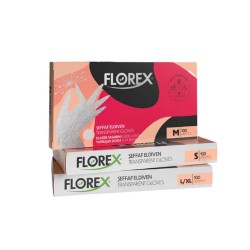 Florex Eldiven Şeffaf Renk 100'lü Paket