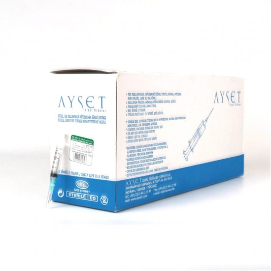 Ayset Steril Enjektör Yeşil Uçlu 10ml/cc 150 li Paket